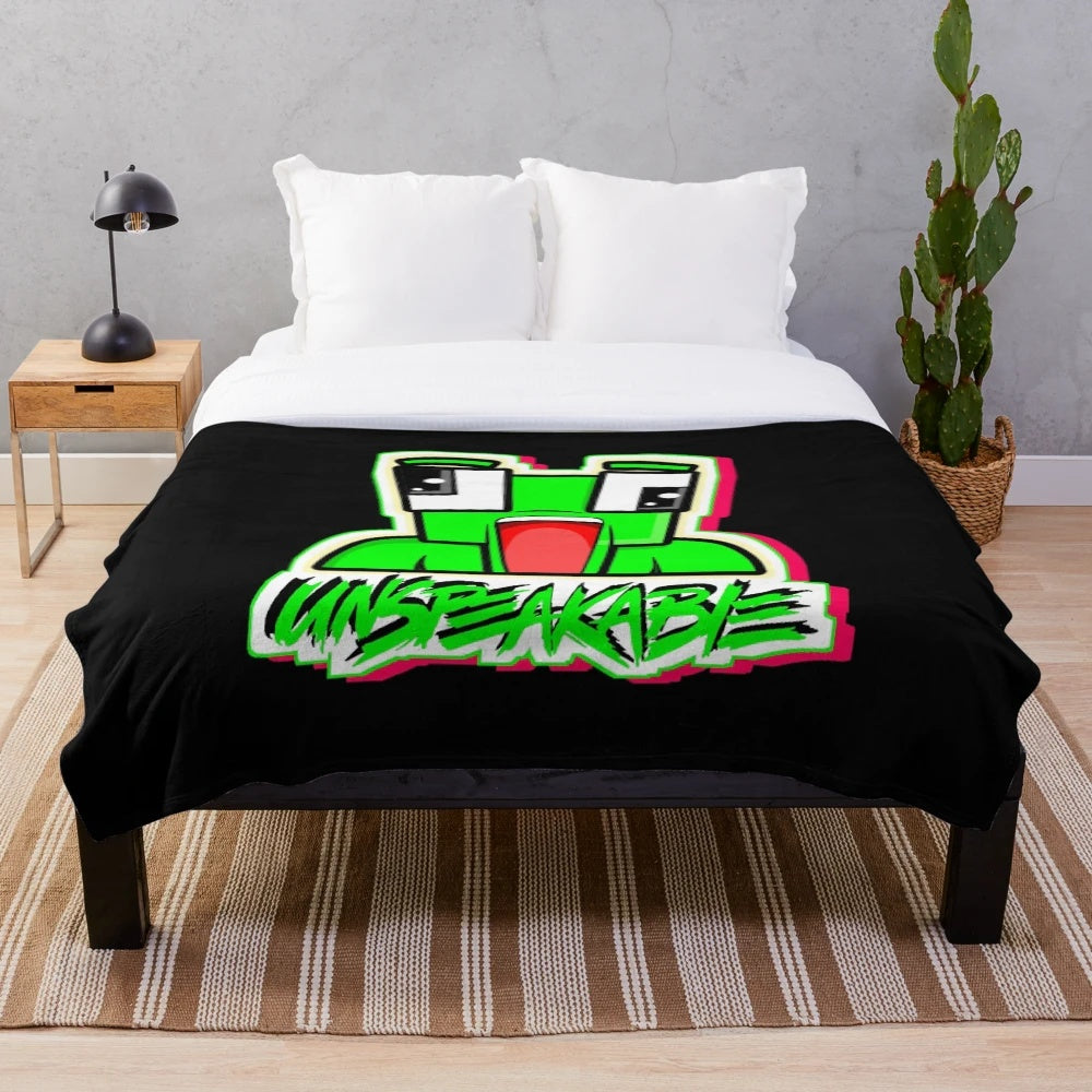 Soft and cozy plush blanket with cartoon design