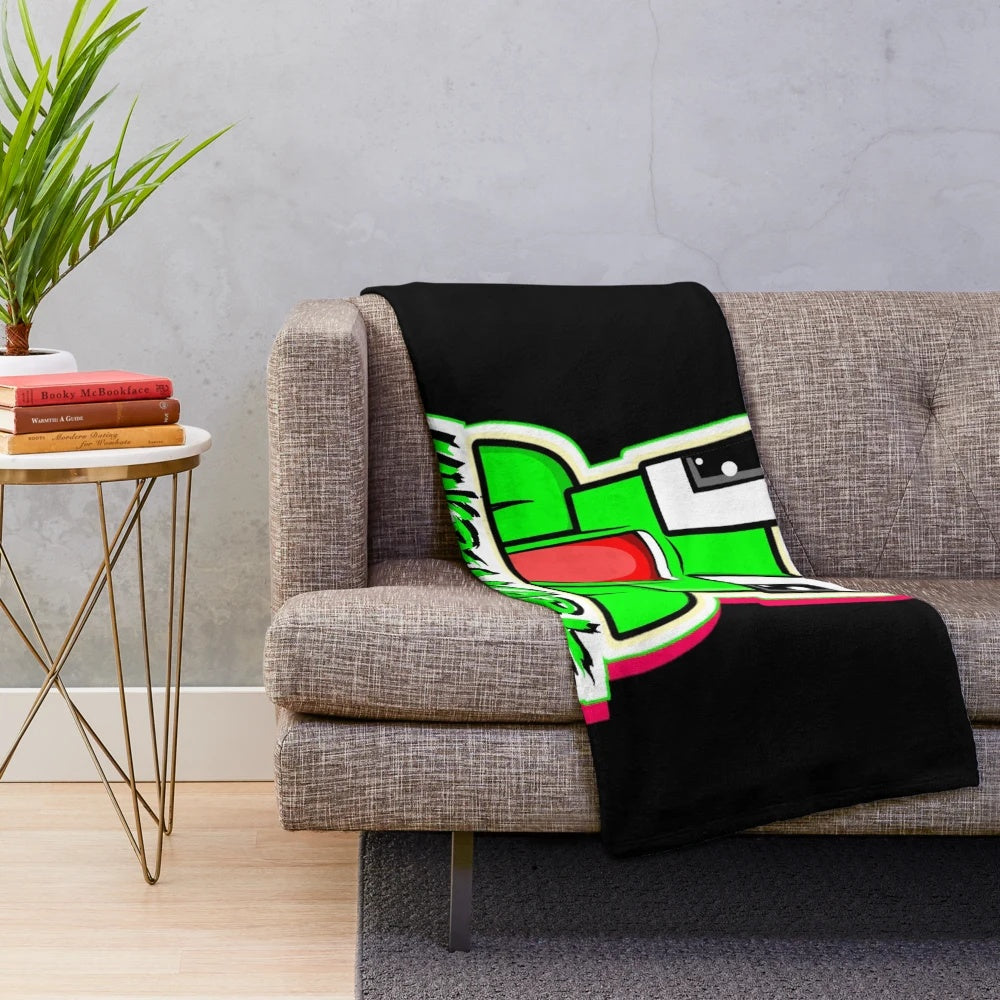 Soft and cozy plush blanket with cartoon design