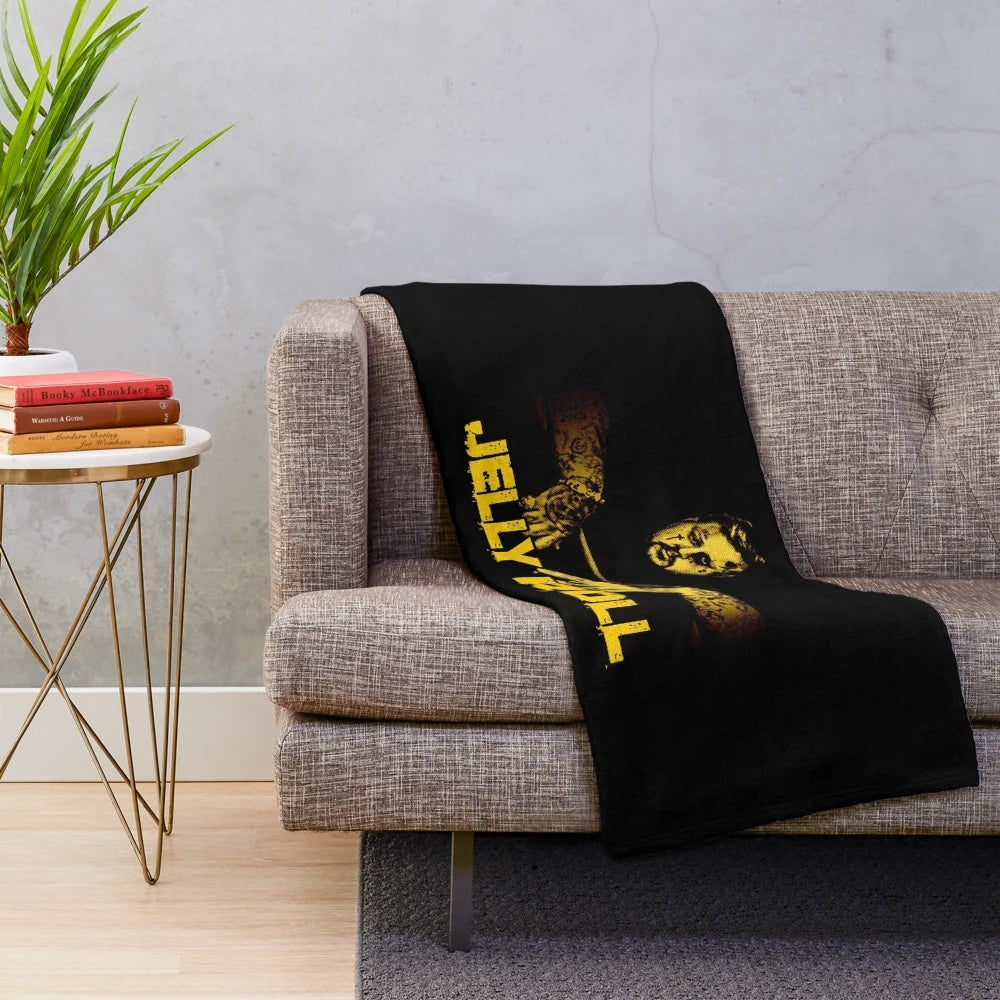 Soft and plush blanket with retro hip hop inspired design
