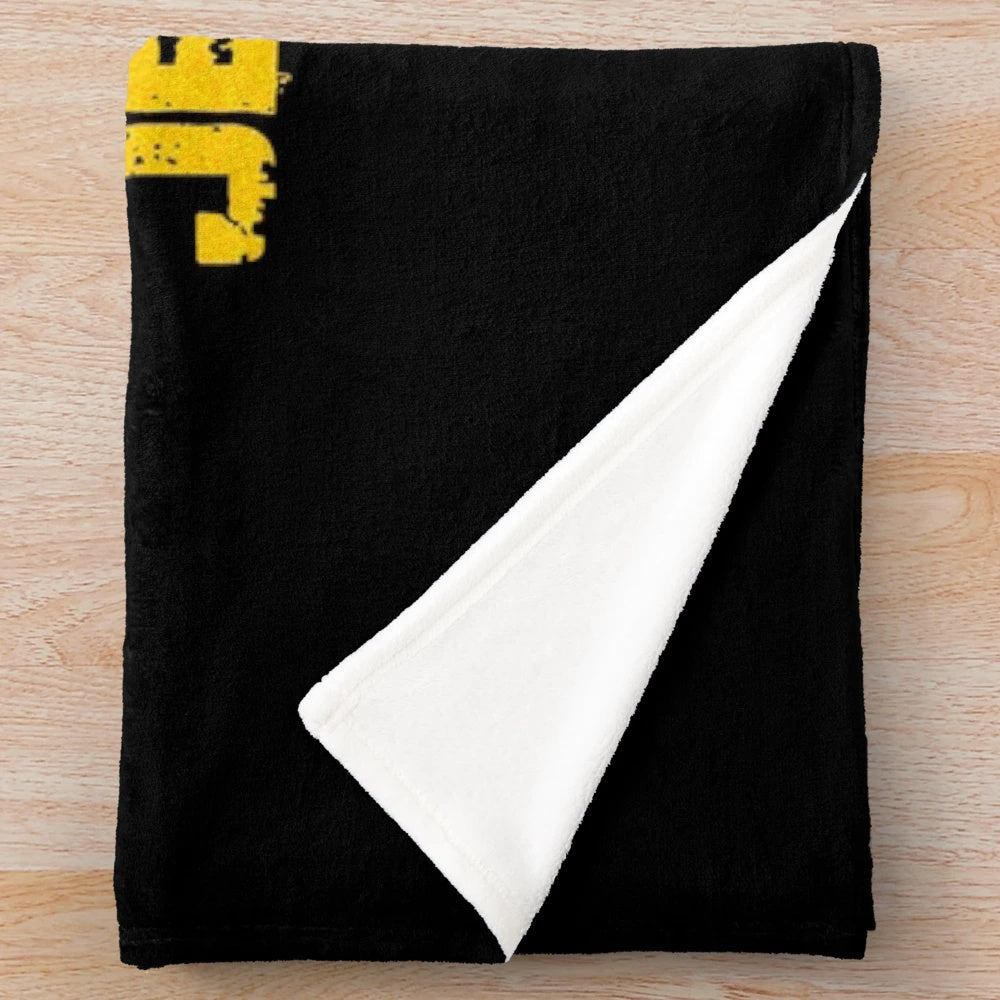 Soft and plush blanket with retro hip hop inspired design
