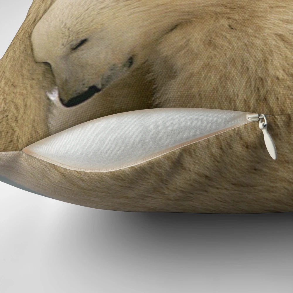 Soft and plush polar bear pillow for home decor