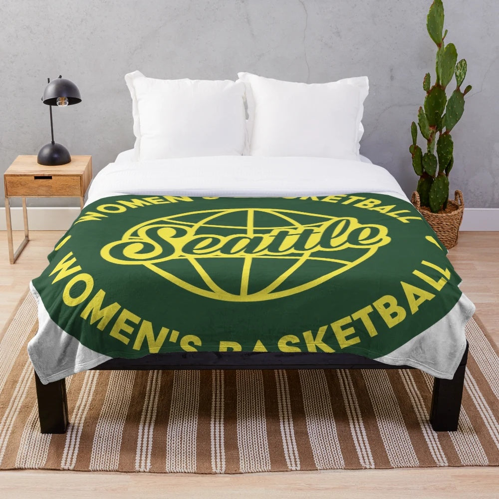 Seattle Storm WNBA basketball plush blanket