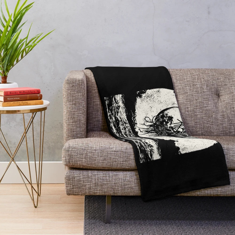 Sleep Token inspired plush blanket with punk rock design