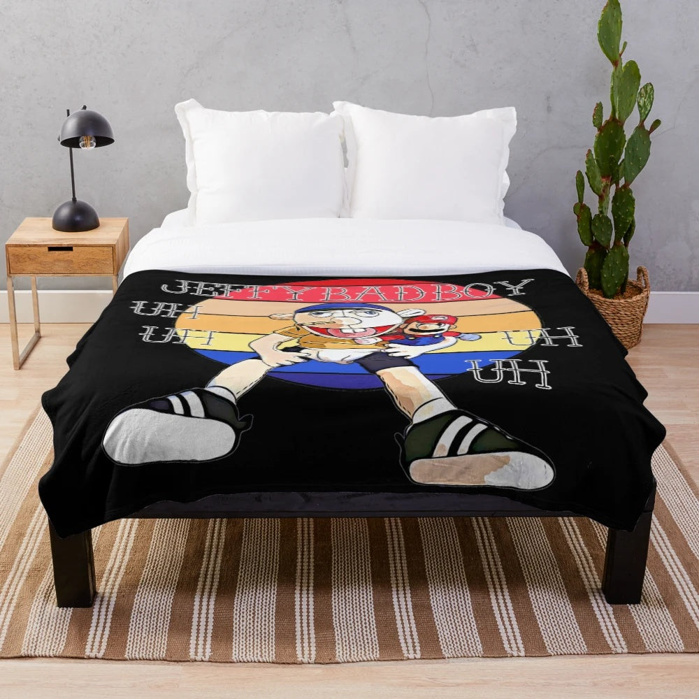 Soft and Cozy SML Jeffy Inspired Plush Blanket
