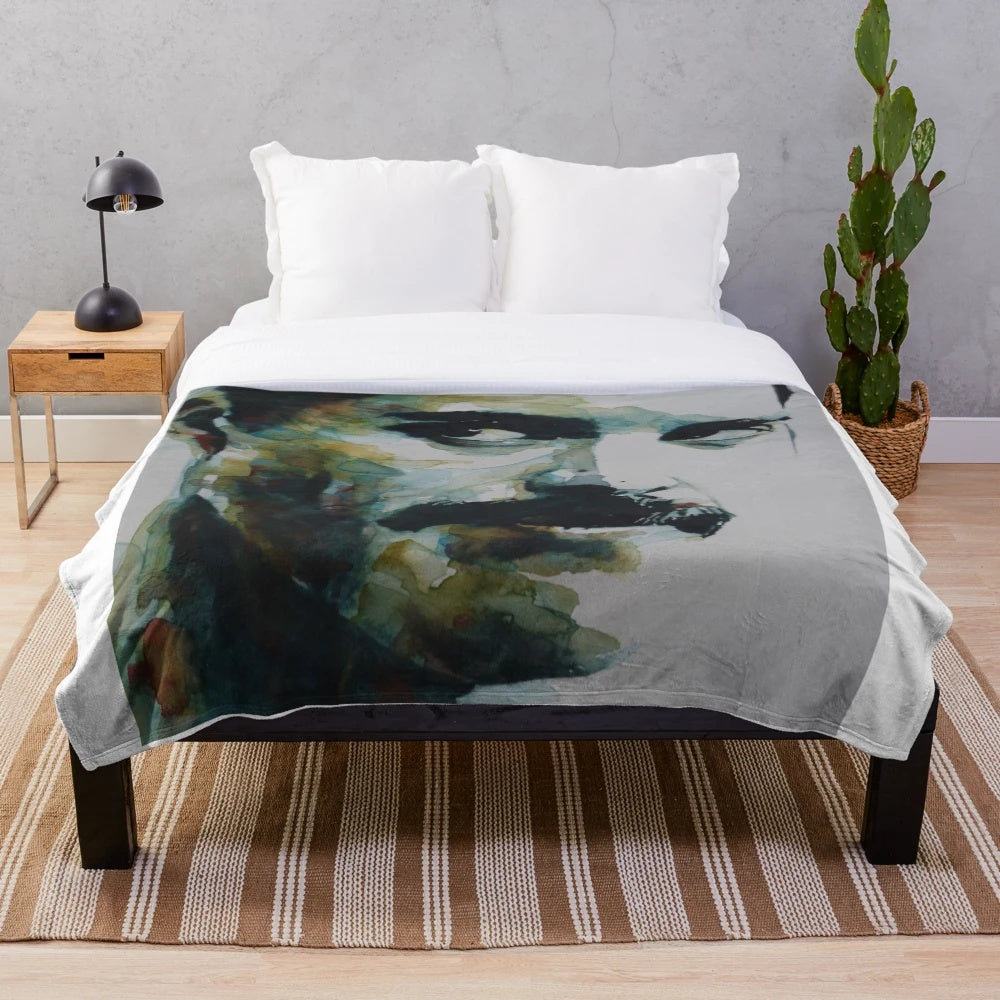 Somebody To Love plush blanket featuring a portrait of a music artist