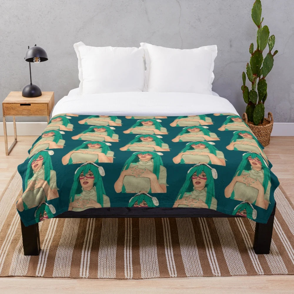 sssniperwolf-inspired plush blanket with soft, high-quality material