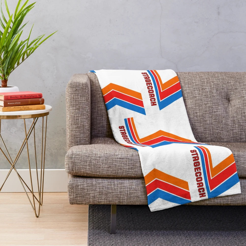 Stagecoach-themed plush blanket for a cozy and comfortable experience