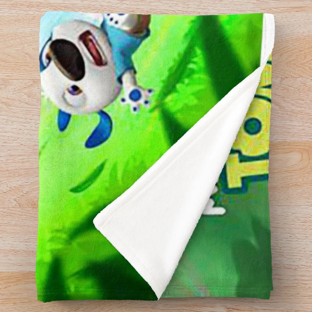 Talking Tom inspired plush blanket for kids and families