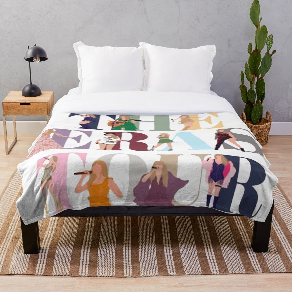 Soft and cozy Taylor Swift inspired plush blanket
