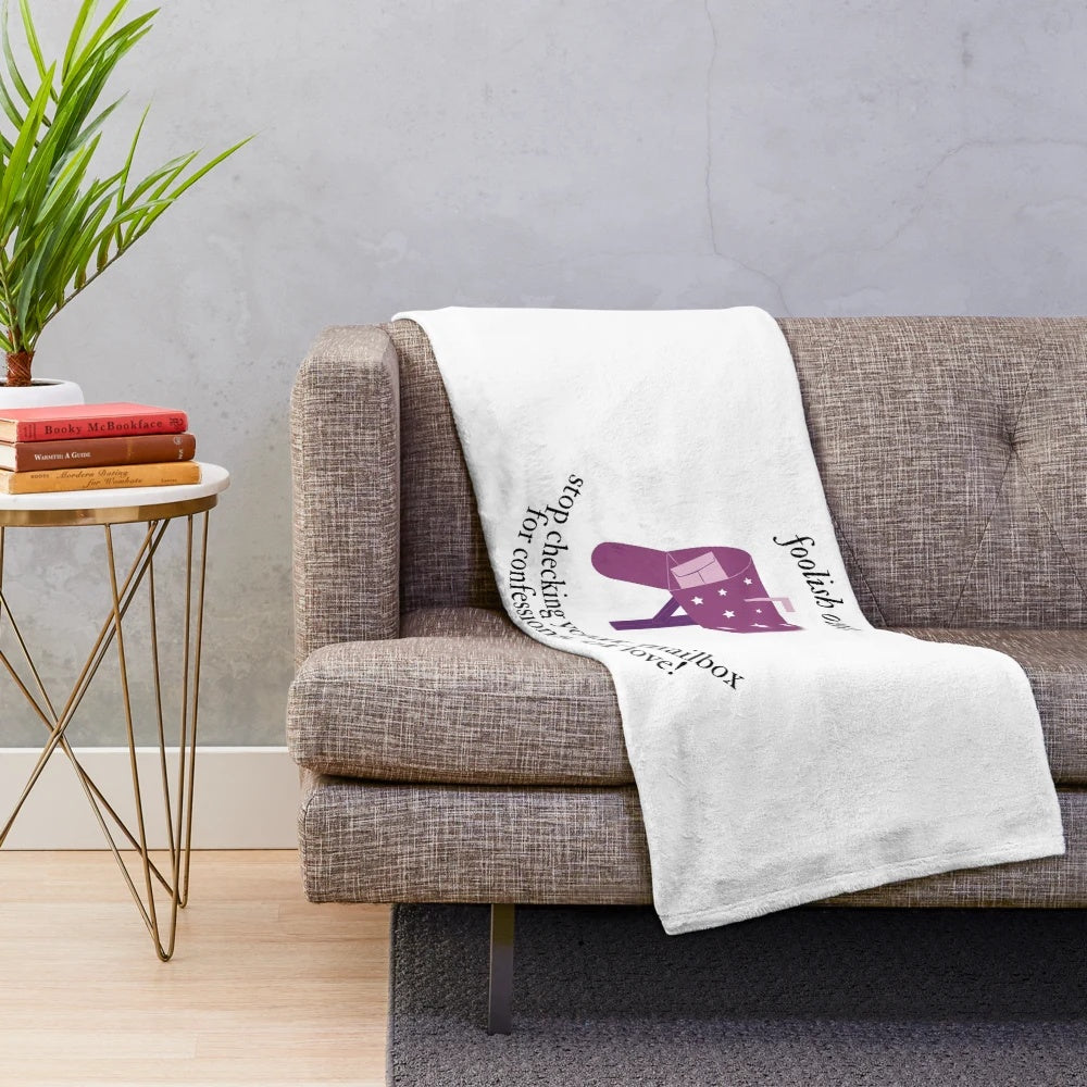Taylor Swift inspired plush blanket with "Foolish One" lyrics