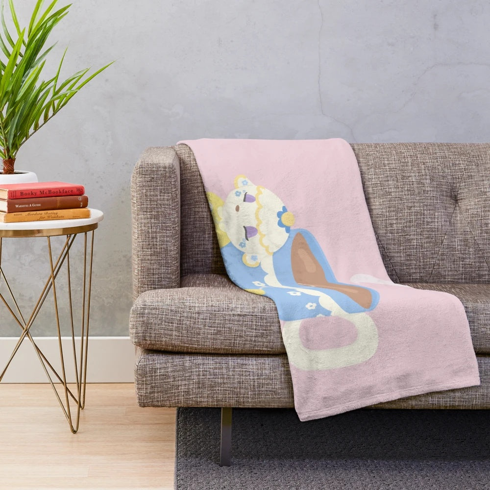 Soft and plush animal crossing tia themed blanket