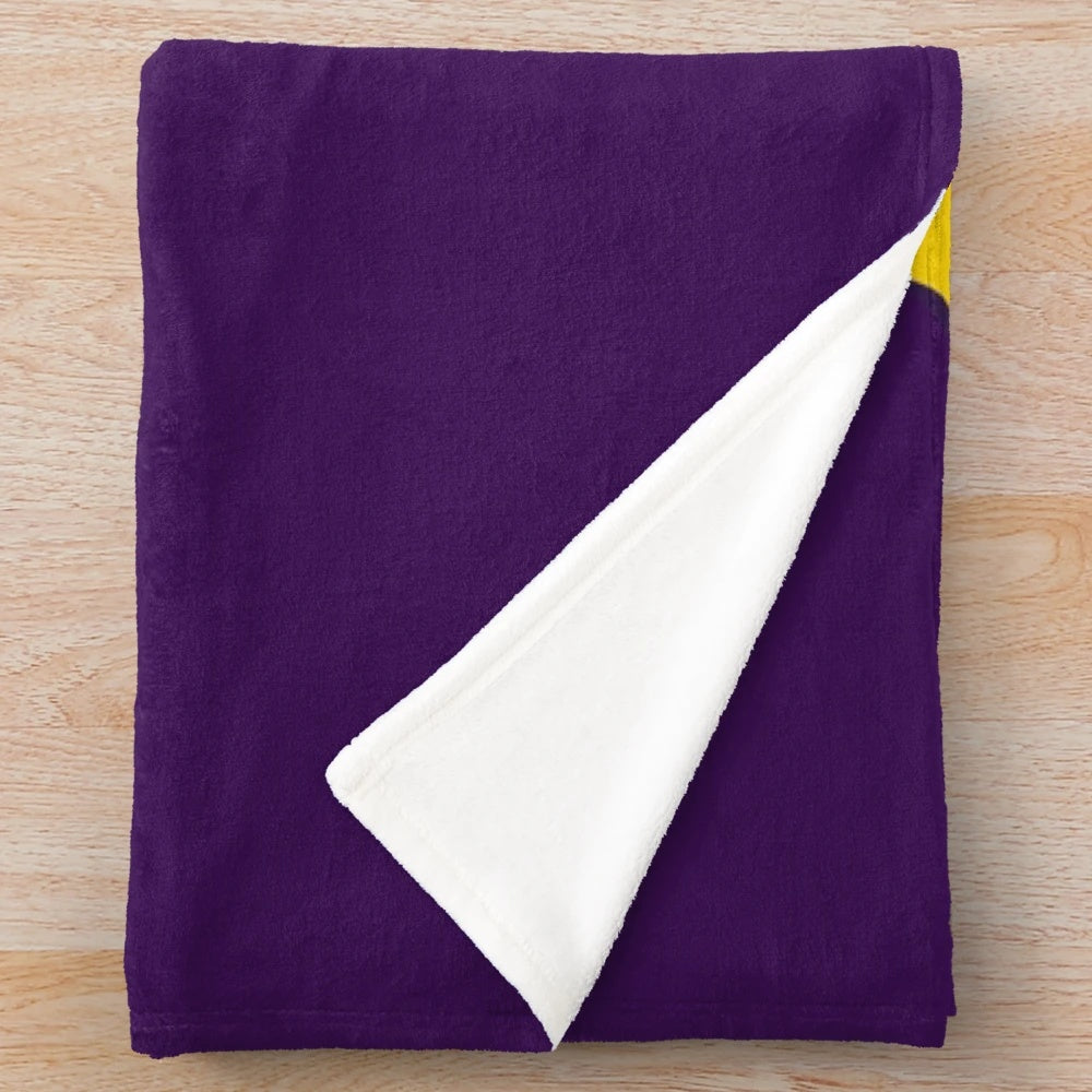A soft and plush blanket featuring the Benedict Tigers mascot and school colors