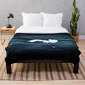 Twig plush blanket with a deer fox and night sky design