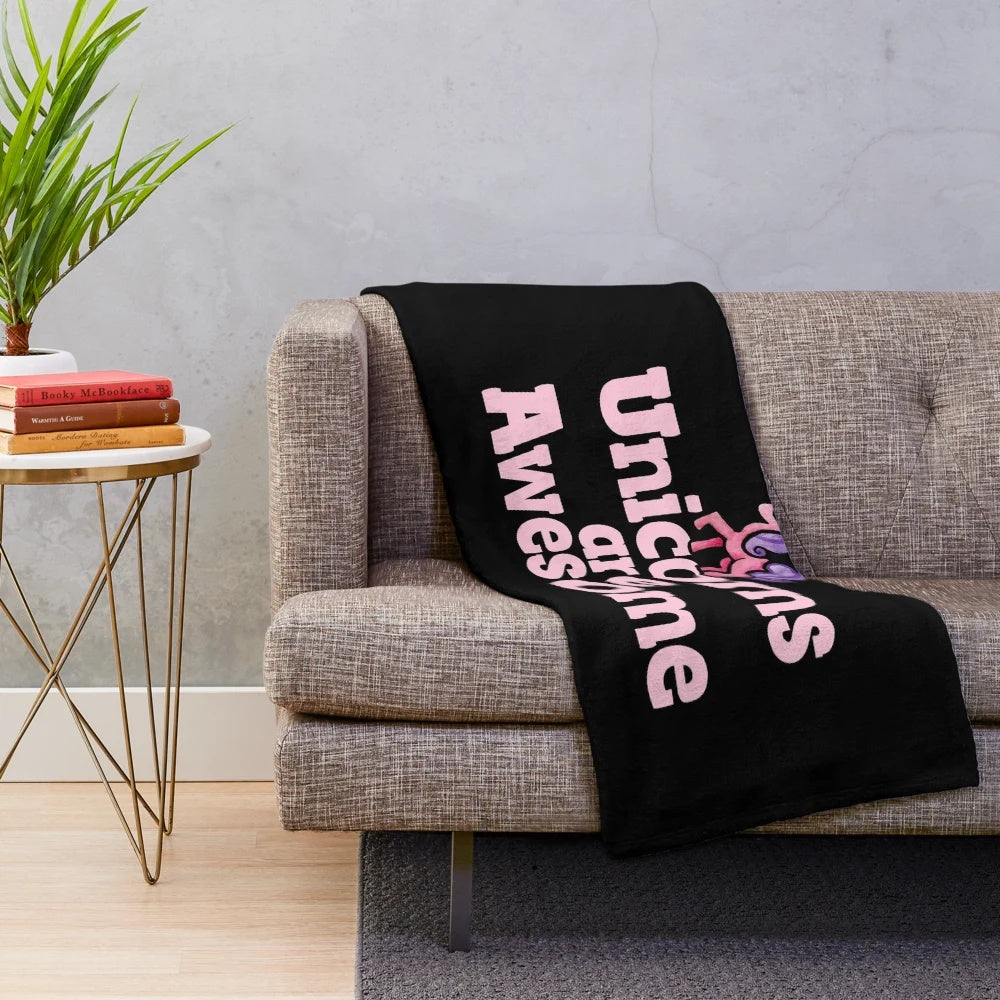 Soft and plush unicorn-themed blanket for bedroom decor