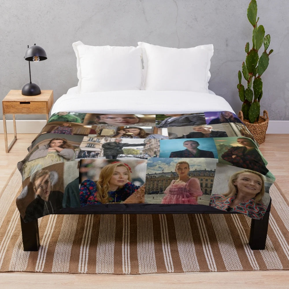 Soft and plush villanelle-themed blanket for your home