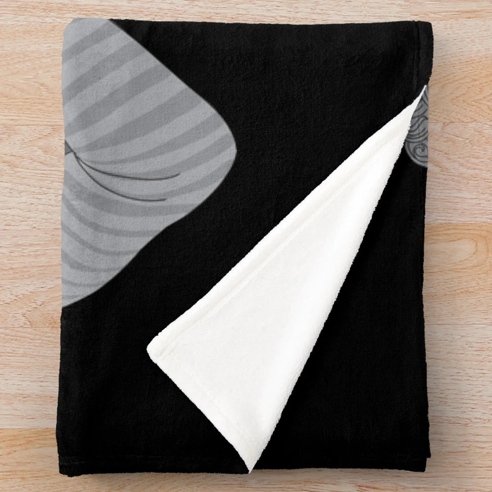 Vintage-inspired plush blanket with a dog design