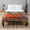 Carrot Family Plush Blanket featuring Kevin, Katie, Chardonnay, Jasper, and Baby Carrot