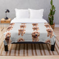 Cozy plush blanket featuring an adorable cockapoo or cockerpoo doodle dog