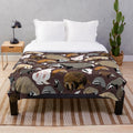 Soft and plush badger themed blanket for kids and animal lovers