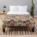 Soft and plush blanket with cute cat design