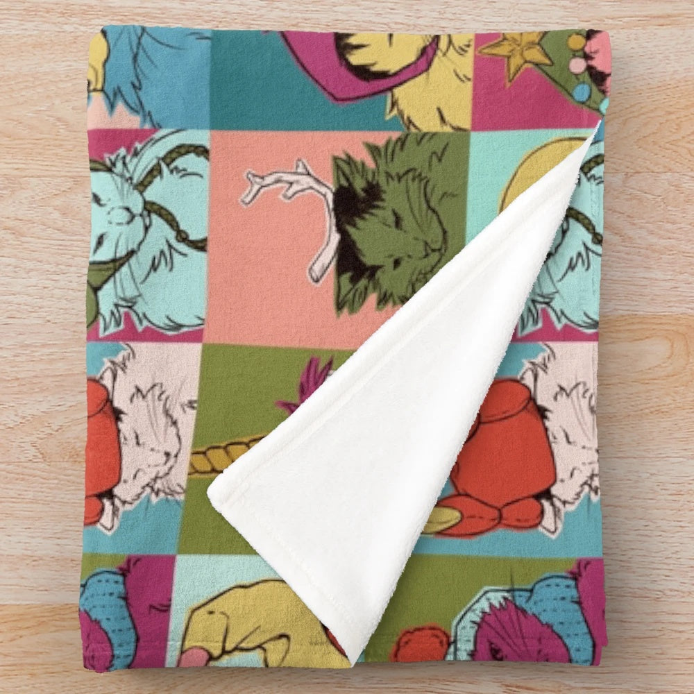 Soft and plush blanket with cute cat design