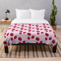 Strawberry plush blanket with cute berry design