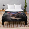 Tasmanian devil plush blanket featuring the adorable endangered Australian marsupial