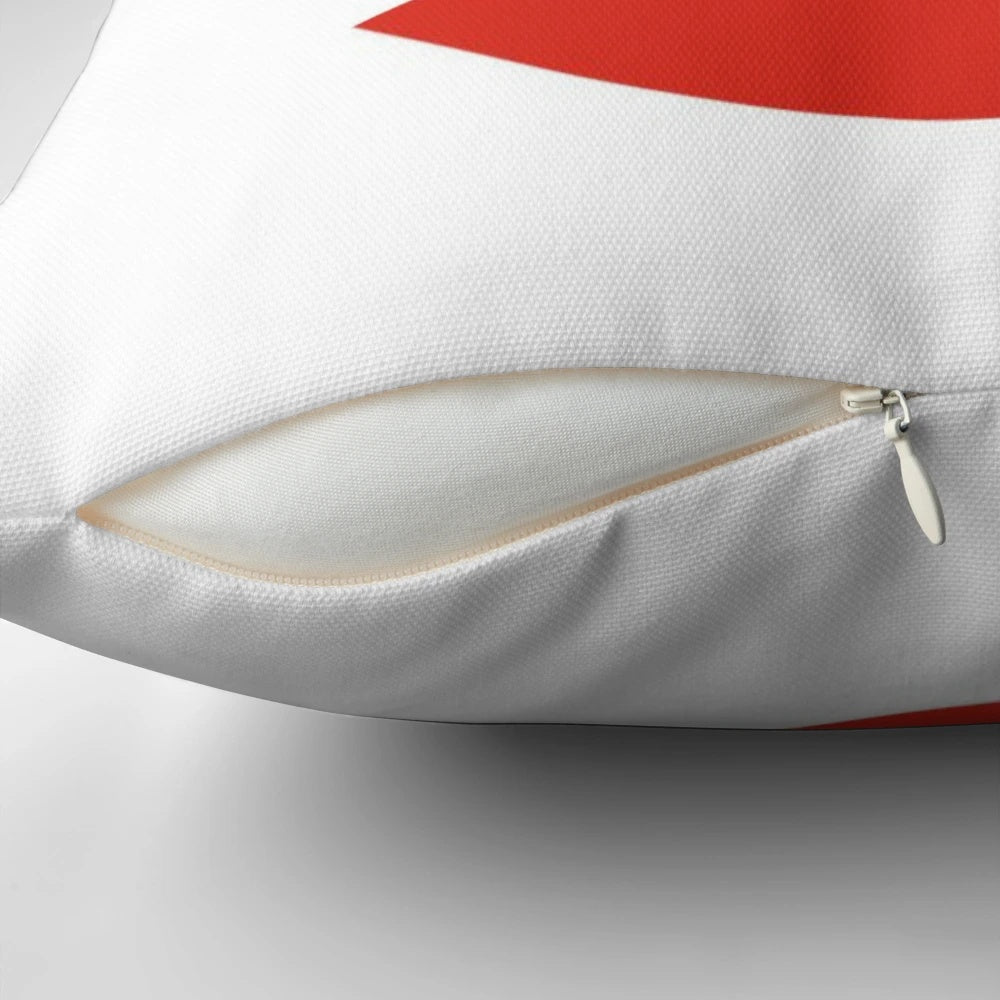 Disabled Babybel-inspired plush pillow with fun, whimsical design
