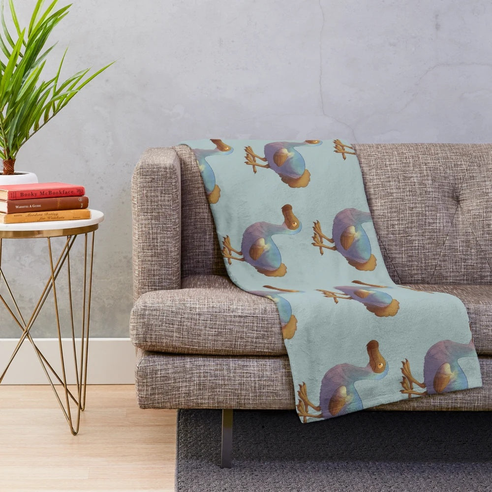 Dodo bird plush blanket