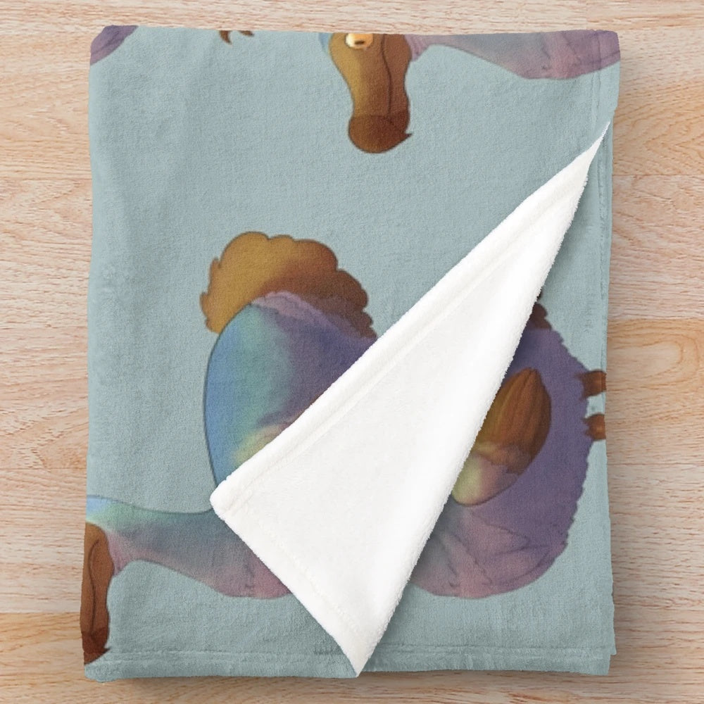 Dodo bird plush blanket