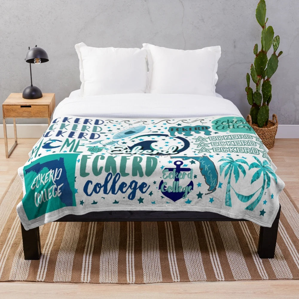 Eckerd College inspired plush blanket