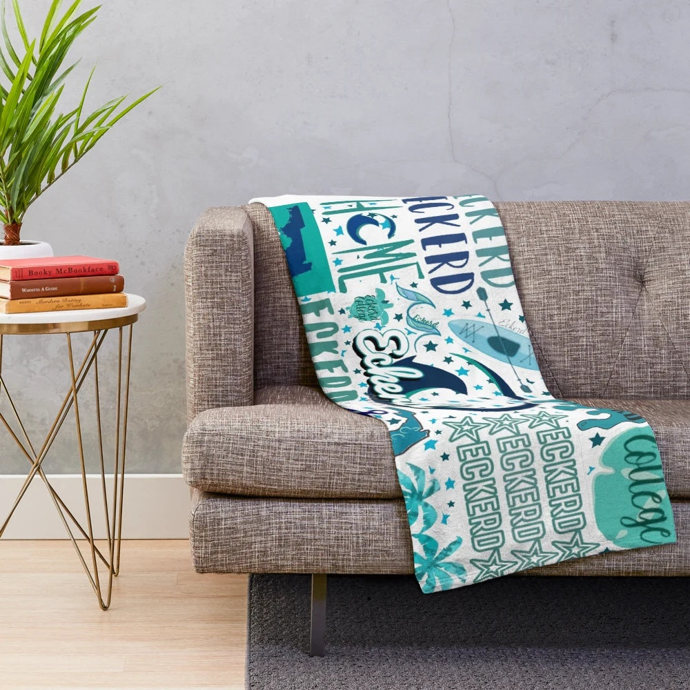 Eckerd College inspired plush blanket