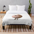 Soft, plush egg dog blanket with round, circle design