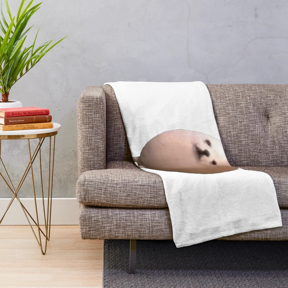 Soft, plush egg dog blanket with round, circle design