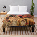 Soft and cozy elephant plush blanket with an African patterned elephant design