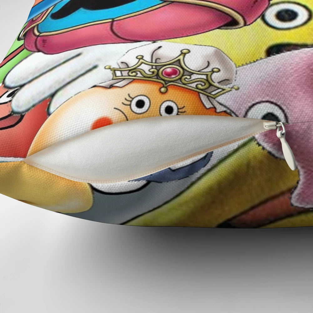Plush dragon quest slimes pillow in a fantasy style