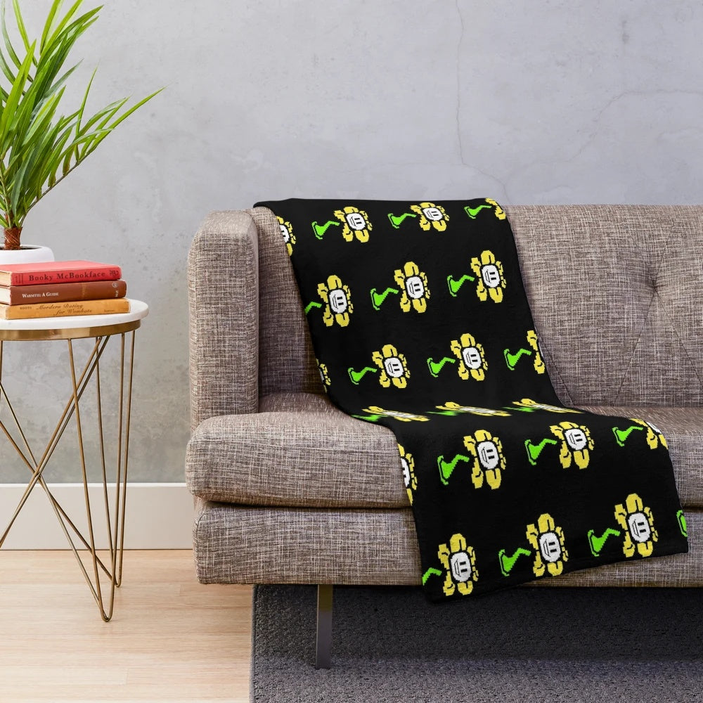 Soft and cozy Flowey plush blanket from the video game Undertale