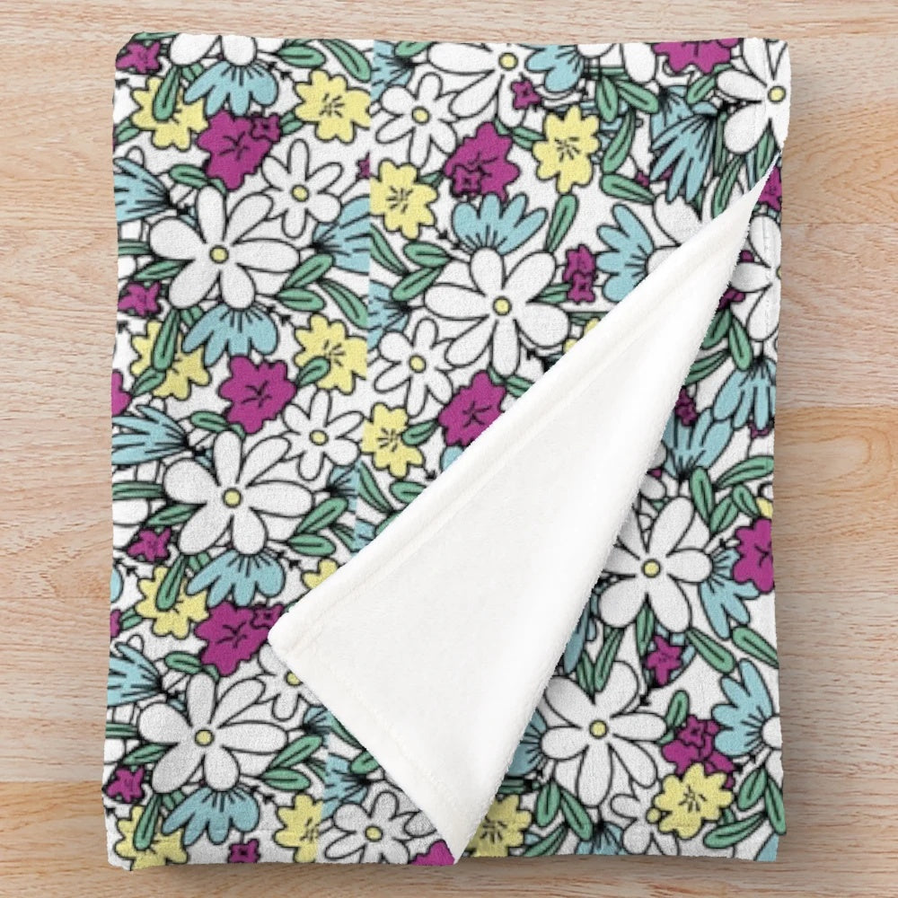 Soft, plush blanket with a beautiful floral pattern