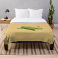 Soft and cozy plush blanket with a cute frog design, perfect for yoga, meditation, and relaxation.