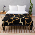 Giraffe skin texture plush blanket with soft, cozy fabric