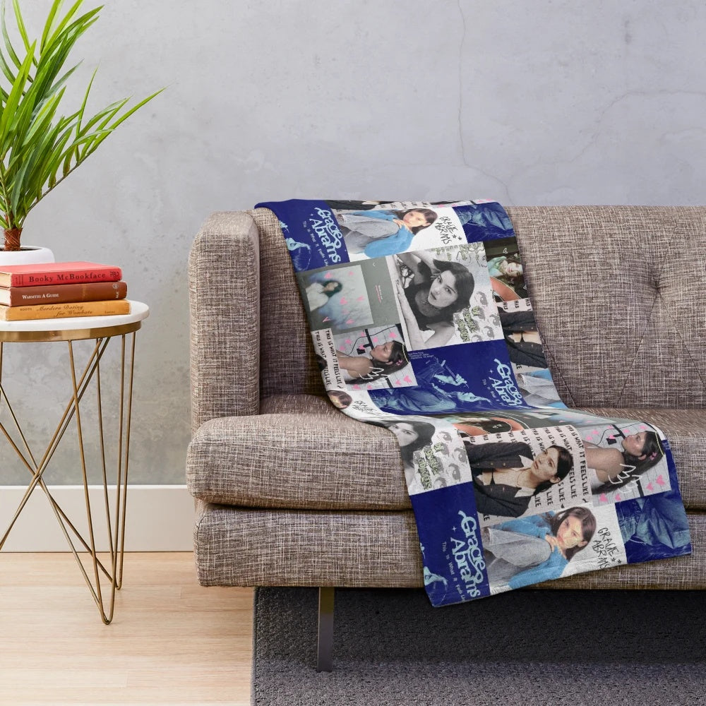 Gracie Abrams inspired plush blanket with cozy and aesthetic design