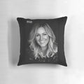 Soft, plush pillow featuring the image of German pop singer Helene Fischer