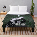 Plush blanket featuring the logo and artwork of the Russian band IC3PEAK