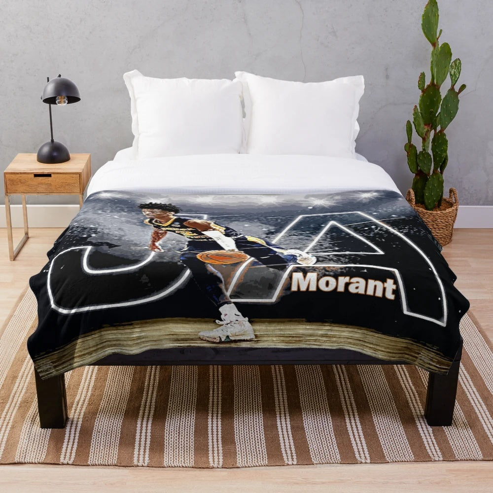 Plush blanket featuring Memphis Grizzlies player Ja Morant