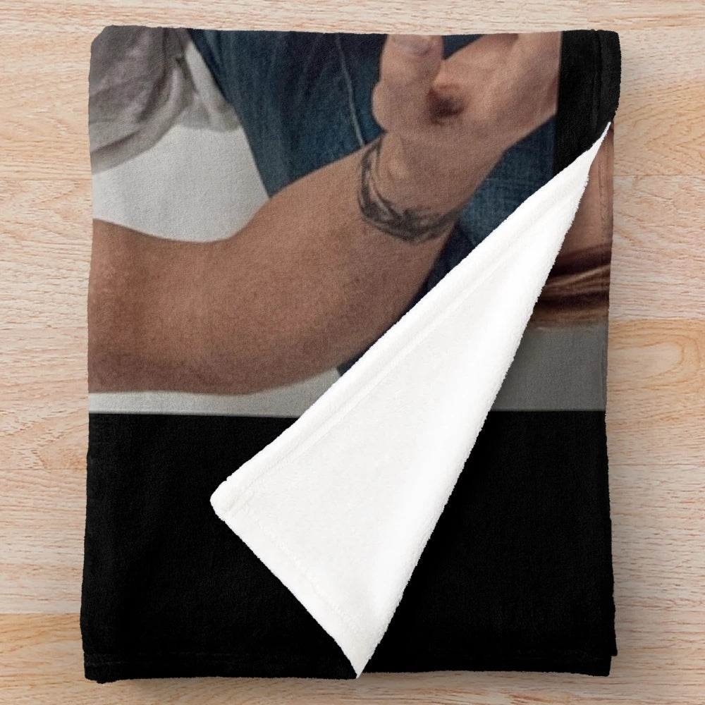 Keith Urban inspired plush blanket with 'Get Closer' design