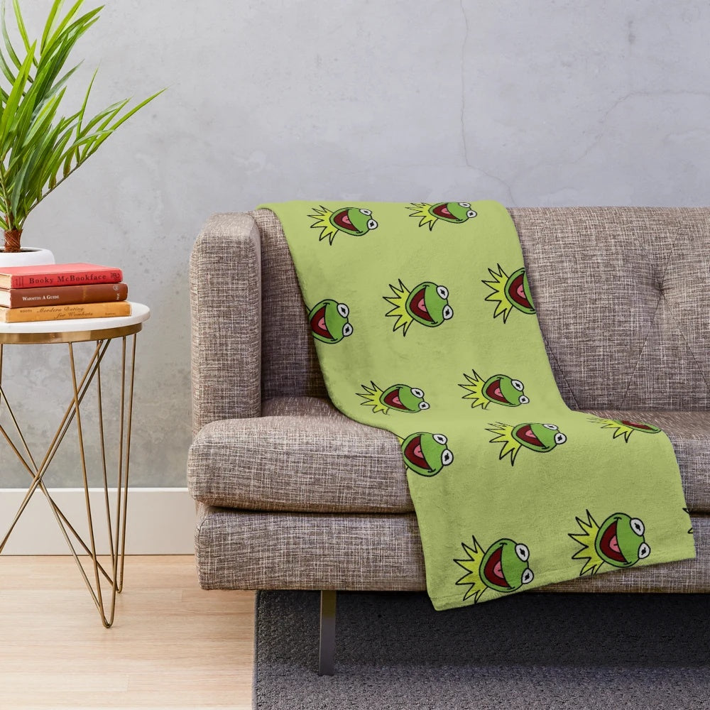 Kermit the Frog inspired plush blanket