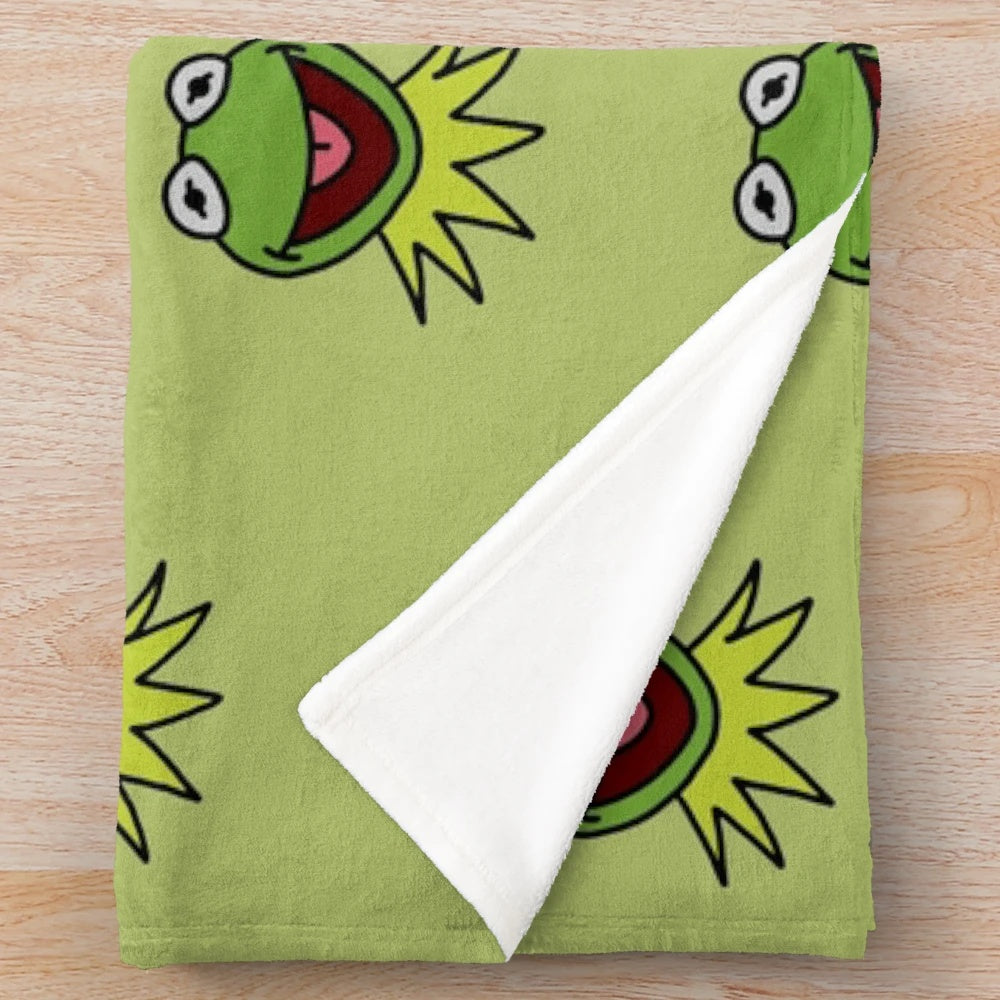 Kermit the Frog inspired plush blanket