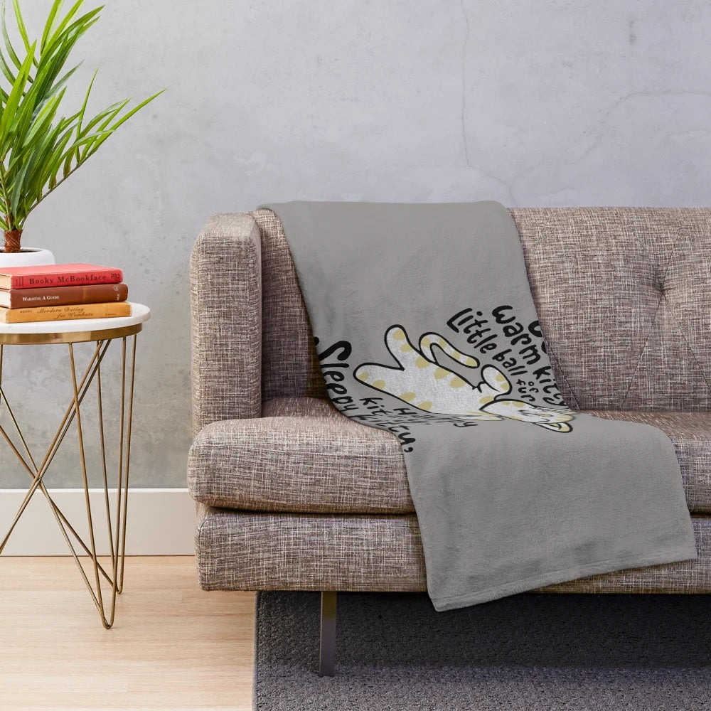 Soft Kitty Inspired Plush Blanket with Cute Cat Design