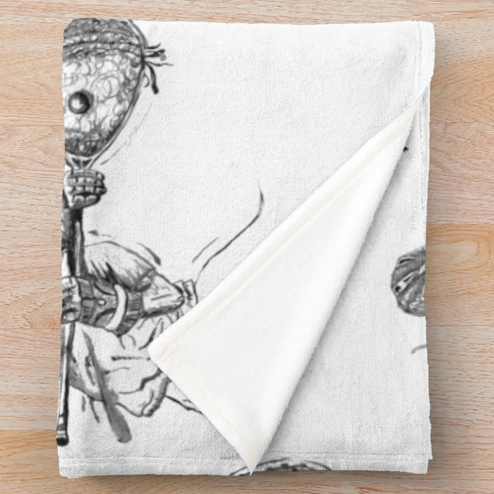 Lacrosse goalie plush blanket for sports fans