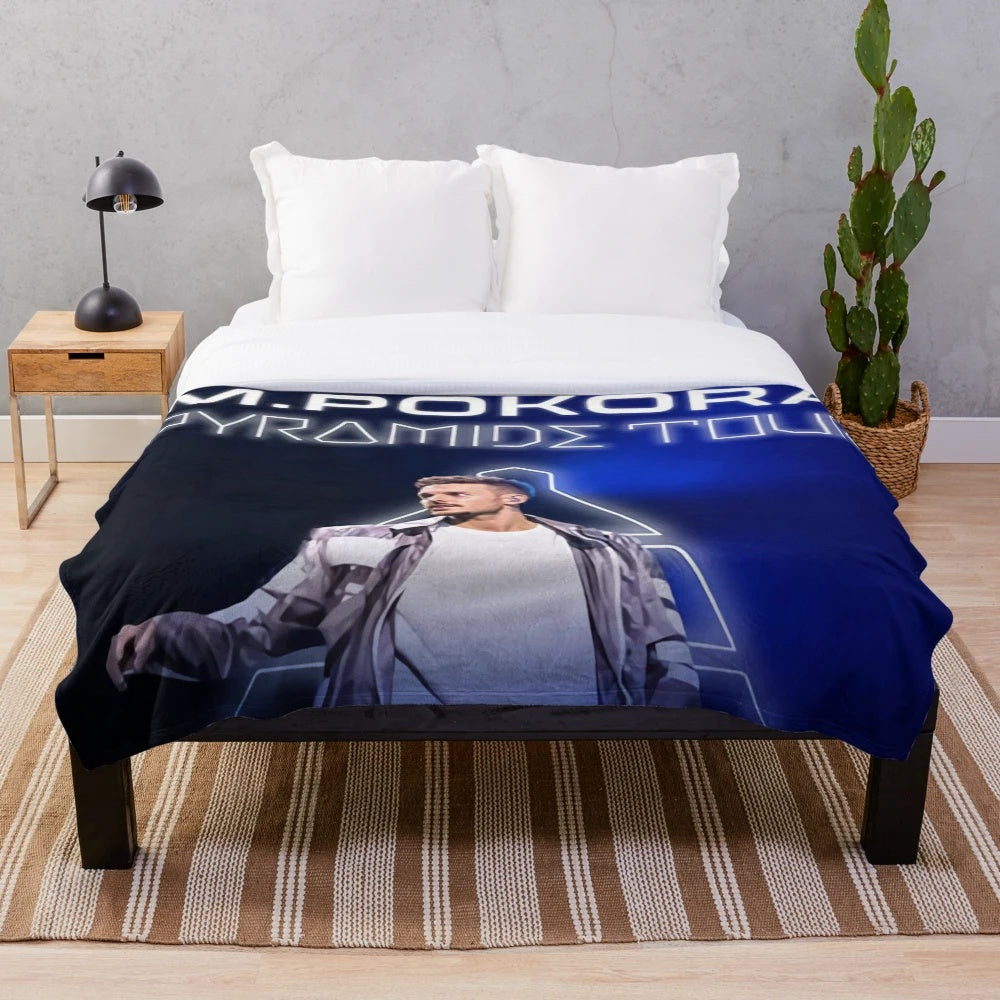 M. Pokora inspired plush blanket featuring the music artist's name